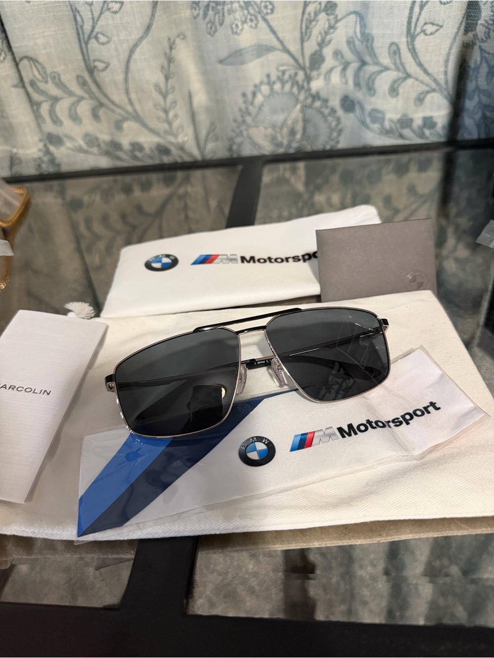 BMW aviator Silver & Black sunglasses